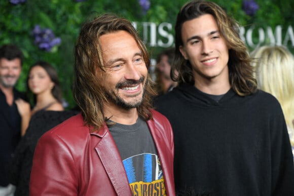 Bob Sinclar et son fils Raphaël Le Friant - Soirée caritative "LuisaViaRoma" pour l'UNICEF à Saint-Barthélemy dans les Caraïbes le 29 décembre 2021.