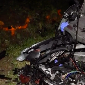 Images de l'accident de voiture de Pierre Palmade