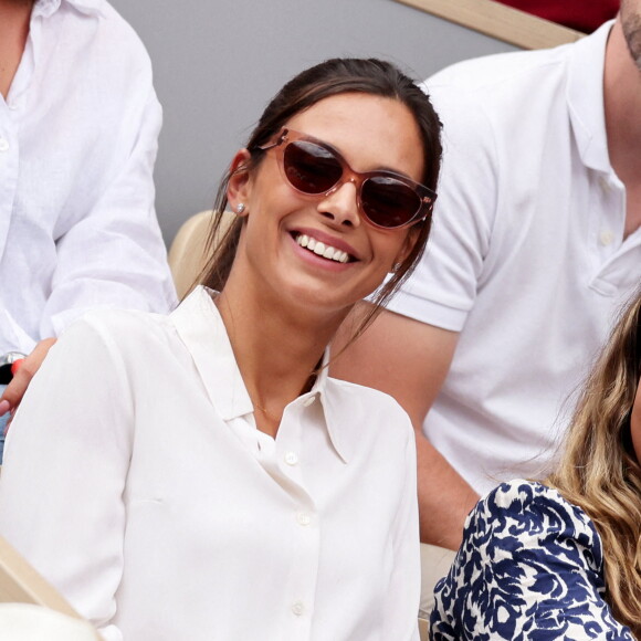 Marine Lorphelin (Miss France 2013) - Célébrités dans les tribunes des internationaux de France de Roland Garros à Paris le 31 mai 2022. © Cyril Moreau - Dominique Jacovides/Bestimage 