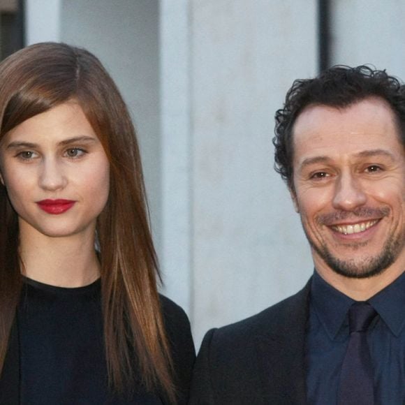 Stefano Accorsi et sa compagne Bianca Vitali - Stefano Accorsi (ancien compagnon de Laetitia Casta) est decore des insignes de chevalier de l'ordre des Arts et des Lettres a l'ambassade de France a Rome. Le 21 janvier 2014 