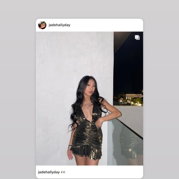Jade Hallyday fait la fête avec des amis, pour l'anniversaire d'un de ses meilleurs amis