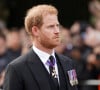 Le prince Harry, duc de Sussex - Procession cérémonielle du cercueil de la reine Elisabeth II du palais de Buckingham à Westminster Hall à Londres, Royaume Uni,