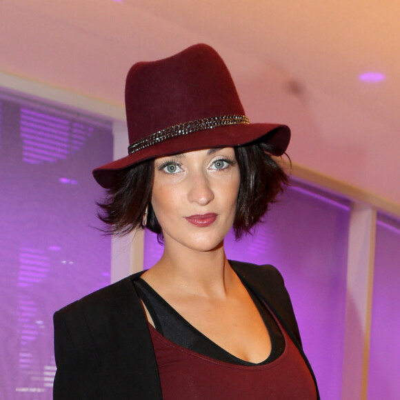 Sheryfa Luna (enceinte) - Soirée d'inauguration des nouvelles Renault Espace et Clio lors du salon de l'automobile au Parc des Expositions de la porte de Versailles à Paris le 2 octobre 2014. 