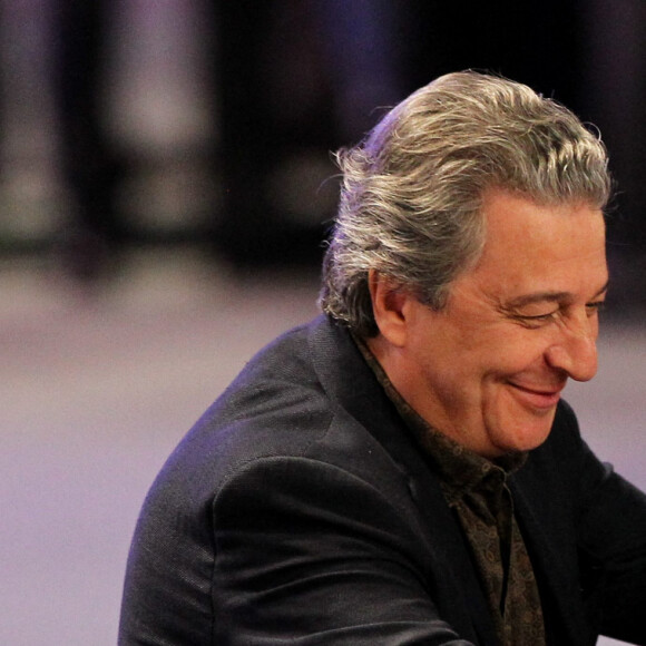 Christian Clavier le 11 mars 2012, au meeting de Nicolas Sarkozy à Villepinte.