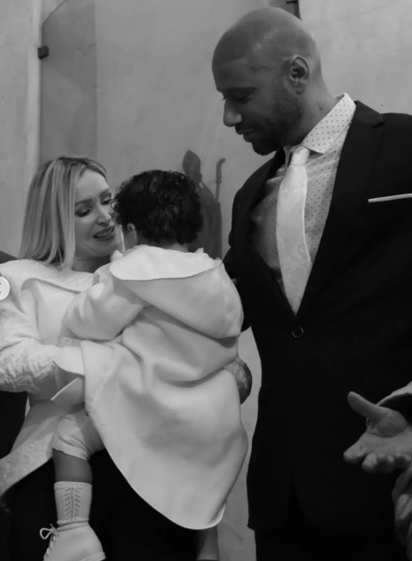 Tatiana-Laurence et son ex Xavier Delarue réunis pour le baptême de leur fils Newt. Instagram