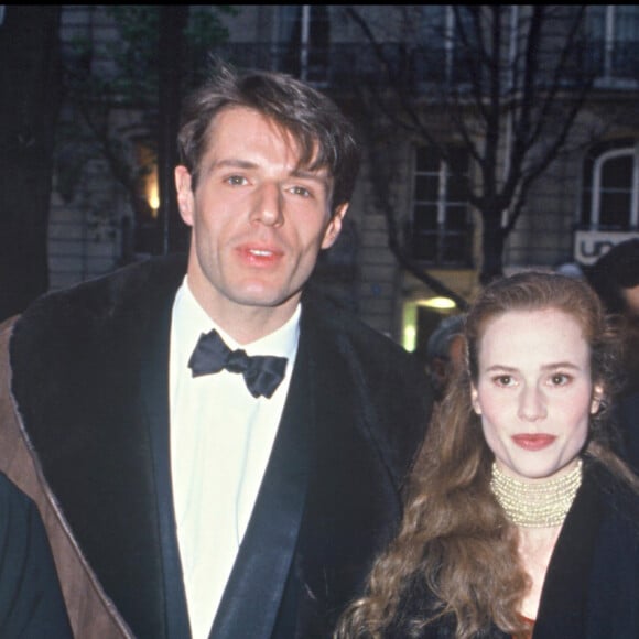 Archives - Lambert Wilson avec ses parents Georges Wilson et Nicole Mulon en 1992.