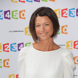 Carole Gaessler - Conférence de presse de rentrée de France Télévisions, le 28 août 2012 à Paris.