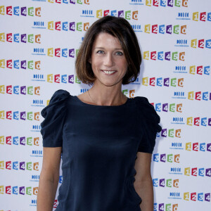Carole Gaessler - Archive - Conférence de presse de France Télévision à Paris le 31 aout 2011.