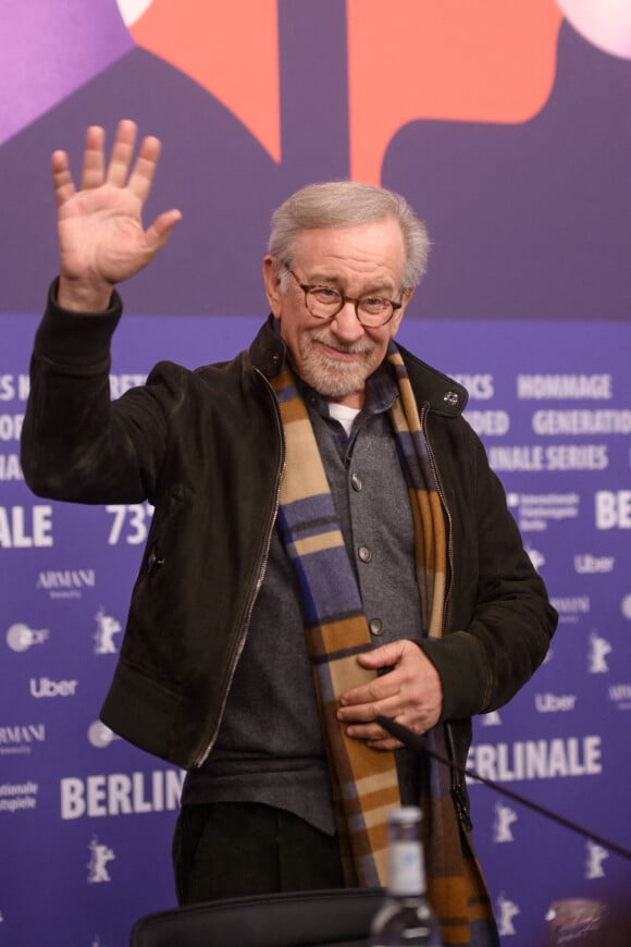 Steven Spielberg à la conférence de presse du film "The Fabelmans" lors de la 73e édition du festival international du film de Berlin (La Berlinale 2023), le 21 février 2023.