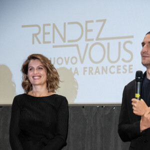 Laetitia Casta et son mari Louis Garrel lors de la première du film 'L'Homme fidèle' à Milan en Italie, le 6 avril 2019. 