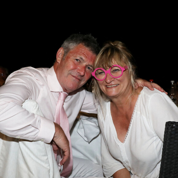 Exclusif - Soirée du mariage de Christine Bravo et Stéphane Bachot sur la plage du restaurant Marinella à l'Ile Rousse en Corse © Dominique Jacovides / Bestimage