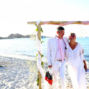 Exclusif -  Soirée du mariage de Christine Bravo et Stéphane Bachot sur la plage du restaurant Marinella à l'Ile Rousse en Corse le 11 Juin 2022 © Dominique Jacovides / Bestimage