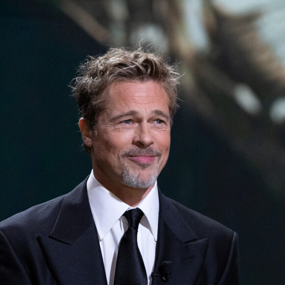 Brad Pitt - David Fincher reçoit un César d'honneur lors de la 48ème édition des César à l'Olympia à Paris le 24 février 2023 © Olivier Borde / Dominique Jacovides / Bestimage
