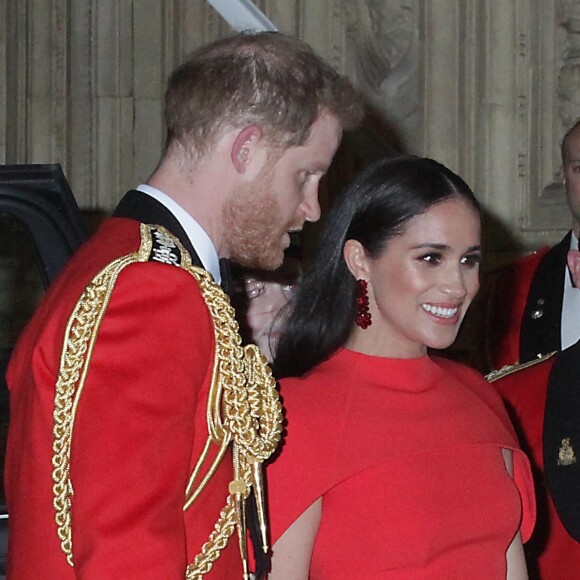 Le prince Harry, duc de Sussex, et Meghan Markle, duchesse de Sussex assistent au festival de musique de Mountbatten au Royal Albert Hall de Londres, Royaume Uni, le 7 mars 2020. 