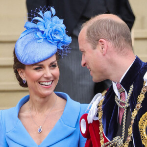 Kate Middleton et le prince William sont installés dans l'Adelaide Cottage à Windsor depuis l'été dernier 
Le prince William, duc de Cambridge, et Catherine (Kate) Middleton, duchesse de Cambridge, lors du service annuel de l'Ordre de la jarretière à la chapelle Saint-Georges du château de Windsor, Royaume Uni.