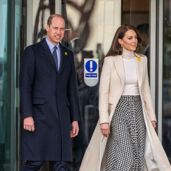 Le prince William de Galles, et Kate Catherine Middleton, princesse de Galles, en visite au centre "Aberavon Leisure and Fitness" à Port Talbot. Le 28 février 2023 
