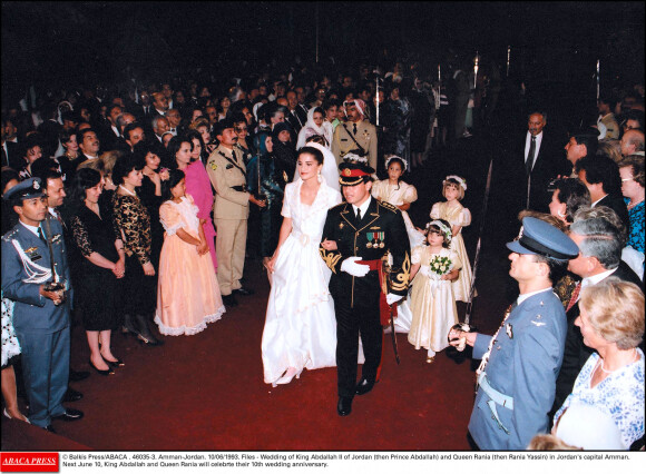 Le mariage avait été célébré le 10 juin 1993
Mariage de Rania de Jordanie et du roi Abdallah II @Balkis Press/ABACA 10/06/1993