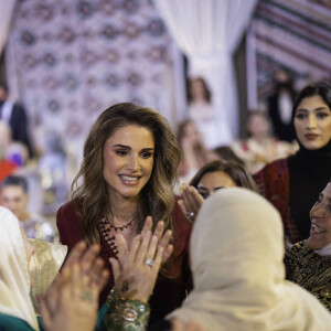 La reine Rania de Jordanie - Soirée henné avant le prochain mariage de la princesse Iman au palais Al Husseiniya à Amman en Jordanie le 7 mars 2023. 