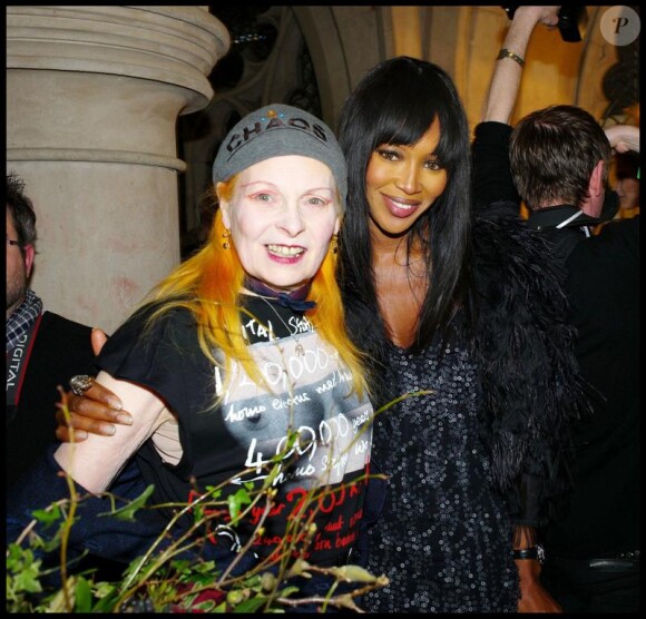 Vivienne Westwood et Naomi Campbell, le 21 février 2010 à Londres