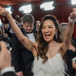 Côté podium, c'est le film Everything Everywhere All at Once qui est ressorti grand vainqueur.
Michelle Yeoh - 95e édition de la cérémonie des Oscars à Los Angeles, le 12 mars 2023.