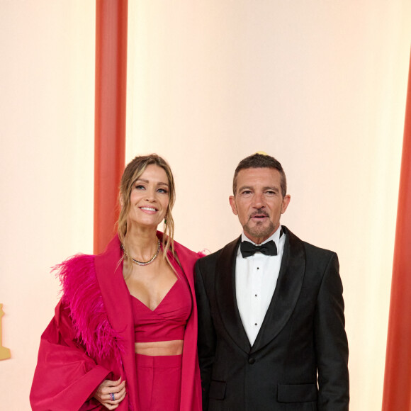 Nicole Kimpel et Antonio Banderas - 95e édition de la cérémonie des Oscars à Los Angeles, le 12 mars 2023.