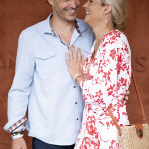 Elodie Gossuin et son mari Bertrand Lacherie au village lors des internationaux de France à Roland Garros le 12 juin 2021. © JB Autissier / Panoramic / Bestimage