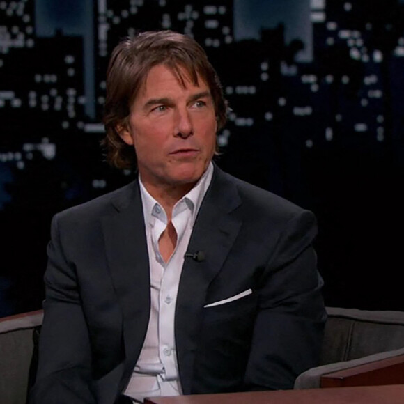Tom Cruise n'était pas à la dernière cérémonie des Oscars.
Capture d'écran - Tom Cruise admet avoir pleuré en retrouvant Val Kilmer dans "Top Gun: Maverick" lors de sa participation au "Jimmy Kimmel Live Show". Los Angeles, États-Unis.