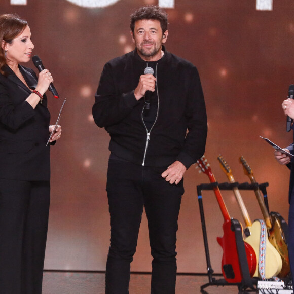 Exclusif - Léa Salamé, Patrick Bruel, Stéphane Bern lors de l'émission "Unis face au séisme" à l'Olympia diffusée en direct sur France 2 le 14 mars 2023. Au terme de l'émission, les promesses de dons s'élevaient à 2,3 millions d'euros. Unis face au séisme est un grand concert de solidarité pour les populations turque et syrienne. Pour venir en aide aux milliers de familles victimes des séismes en Turquie et en Syrie, France Télévisions poursuit sa mobilisation aux côtés de la Fondation de France en organisant un grand concert en direct de l'Olympia, mardi 14 mars. L.Salamé et S.Bern ont présenté cette soirée de solidarité à laquelle ont participé des artistes français, turcs et syriens. Le 6 février 2023, deux séismes exceptionnels de magnitude 7,8 et 7,6 ont frappé le sud de la Turquie et le nord-ouest de la Syrie, faisant au moins 52 000 morts et détruisant des milliers d'habitations. Cette catastrophe est la plus meurtrière que la région ait connue depuis des siècles. Plus d'un mois après, la situation reste toujours extrêmement critique et les besoins d'urgence, l'aide alimentaire, l'accès à l'eau potable, la mise à l'abri des populations restent toujours d'actualité, alors que les températures sont particulièrement froides. Dans le nord-ouest de la Syrie, les 180 000 personnes déplacées par le tremblement de terre s'ajoutent aux 2,8 millions de personnes qui vivent déjà dans des conditions difficiles et précaires après avoir été déplacées à plusieurs reprises par la guerre qui dure depuis douze ans. © Christophe Clovis/ Cyril Moreau / Bestimage 