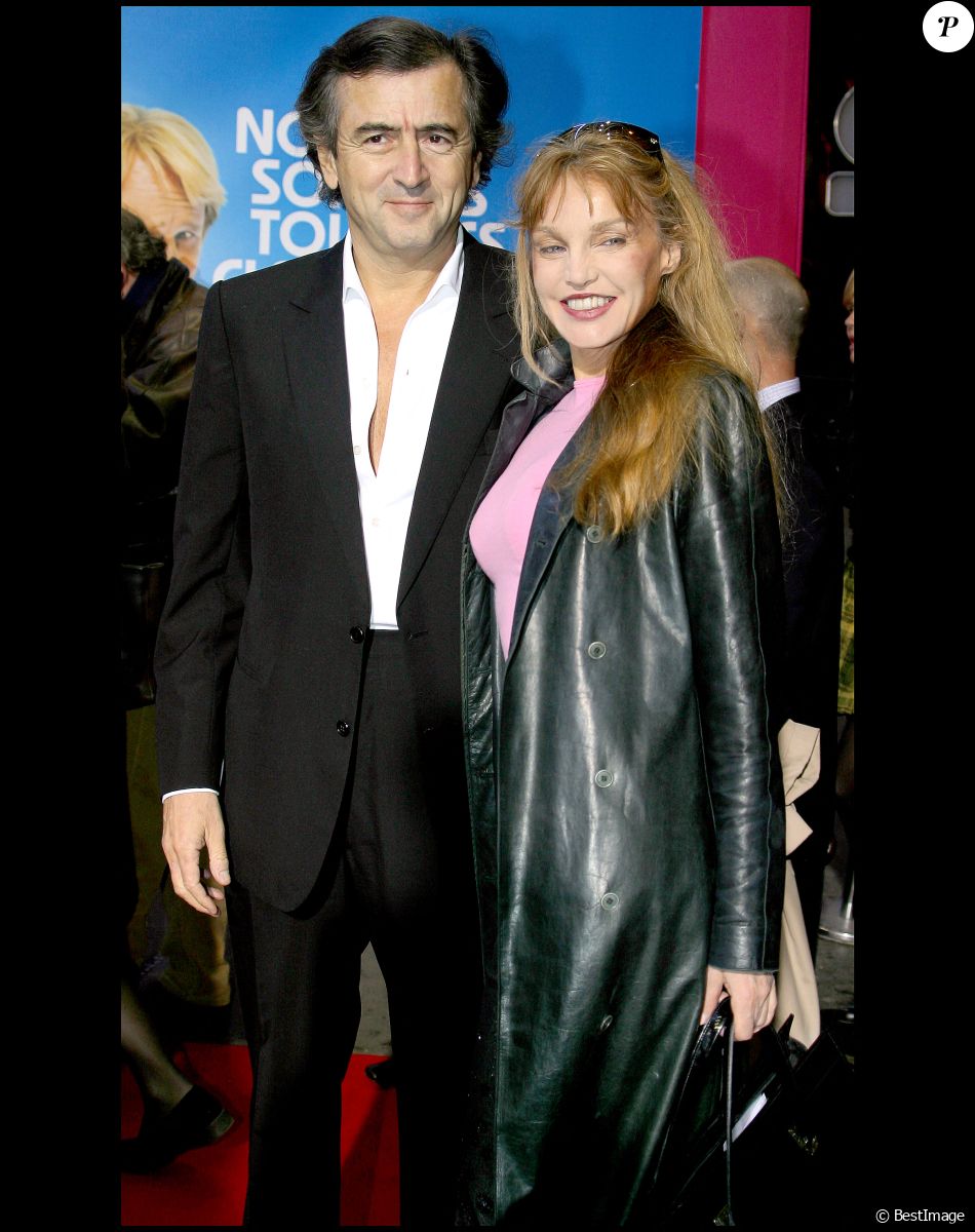 Bernard Henri Levy & Arielle Dombasle a l'avant premiere du film ' Podium ' au cinema Paramount Opera suivi de la soiree de l'avant premiere a l'Olympia .