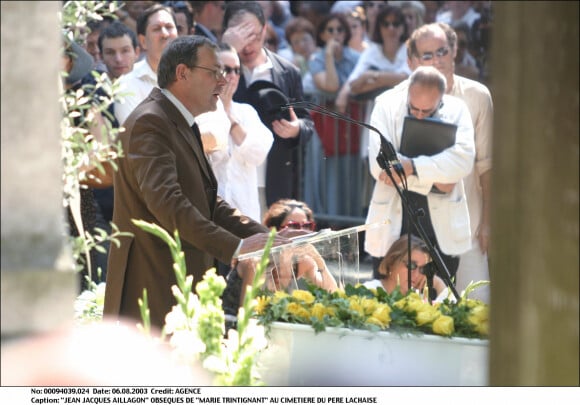 Jean-Jacques Aillagon - Ultime Hommage à Marie Trintignant, obsèques le 6 aût 2003 au Cimetière du Père-Lachaise, Paris