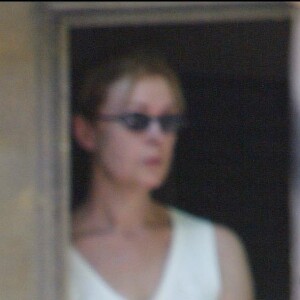 Sandrine Kiberlain - Ultime Hommage à Marie Trintignant, obsèques le 6 aût 2003 au Cimetière du Père-Lachaise, Paris