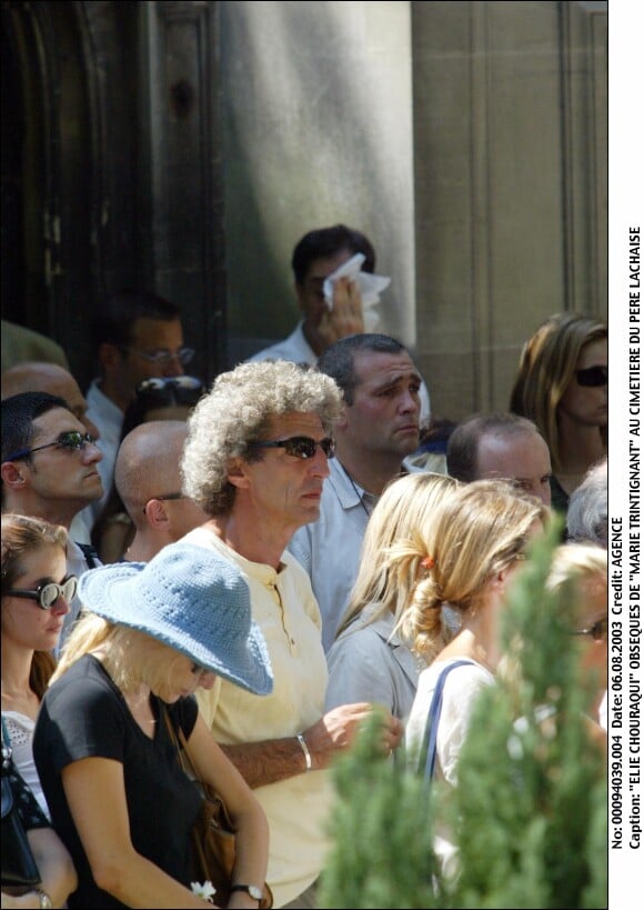 Elie Chouraqui - Ultime Hommage à Marie Trintignant, obsèques le 6 aût 2003 au Cimetière du Père-Lachaise, Paris