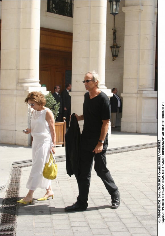 Patrick Chesnais - Ultime Hommage à Marie Trintignant, obsèques le 6 aût 2003 au Cimetière du Père-Lachaise, Paris