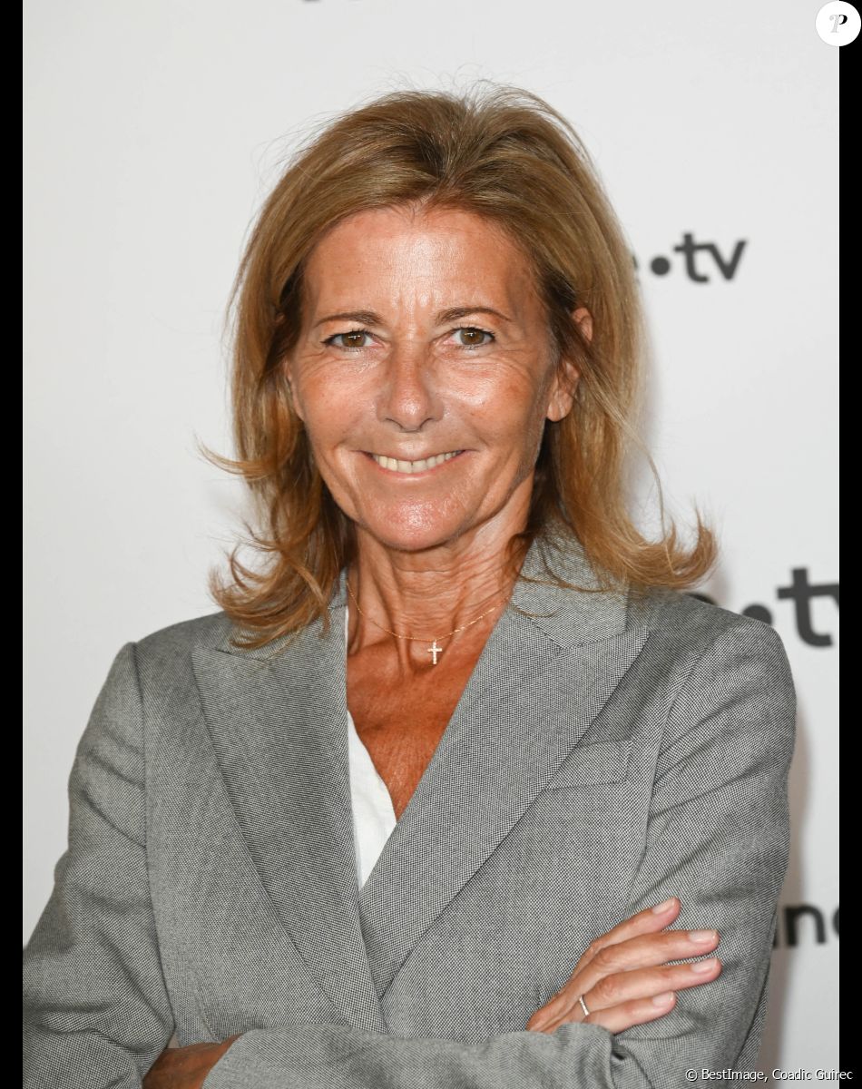 Claire Chazal au photocall pour la conférence de presse de rentrée de France TV à la Grande Halle de la Villette à Paris, France, le 6 juillet 2022. © Coadic Guirec/Bestimage