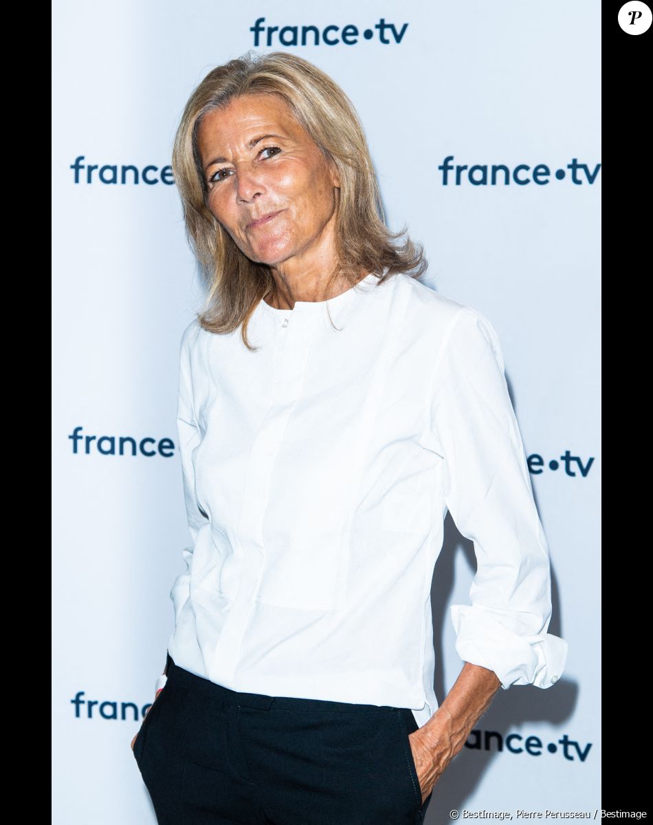 Claire Chazal lors du photocall dans le cadre de la conférence de presse de France Télévisions au Pavillon Gabriel à Paris, France, le 24 août 2021. © Pierre Perusseau/Bestimage