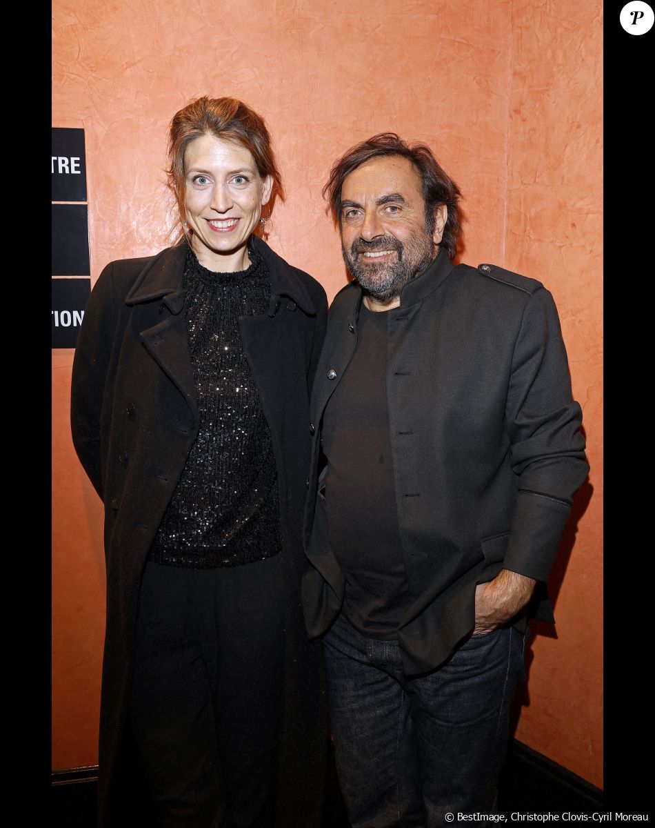 Exclusif - Adèle Van Reeth, directrice de France Inter et André Manoukian en backstage de l'émission "Unis face au séisme" à l'Olympia diffusée en direct sur France 2 le 14 mars 2023. © Cyril Moreau / Christophe Clovis / Bestimage