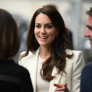 Kate Catherine Middleton, princesse de Galles, lors de la réunion inaugurale de son nouveau groupe de travail sur les affaires de la petite enfance au siège social de NatWest à Londres. Le 21 mars 2023 