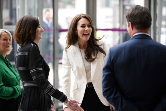 Kate Catherine Middleton, princesse de Galles, lors de la réunion inaugurale de son nouveau groupe de travail sur les affaires de la petite enfance au siège social de NatWest à Londres. Le 21 mars 2023 