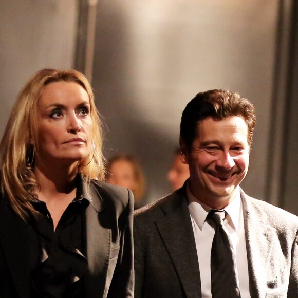 Laurent Gerra et sa compagne Christelle Bardet (Lyon) Lyon le 18 Octobre 2013 Remise du Prix Lumiere 2013 a Quentin Tarantino a l'amphitheatre du palais des Congres de Lyon
