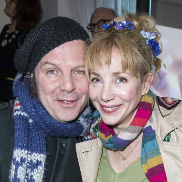 Philippe Katerine et sa compagne Julie Depardieu - Arielle Dombasle présente son parfum "Le secret d'Arielle" par Mauboussin à la Galerie du Passage de Pierre Passebon à Paris le 16 février 2016