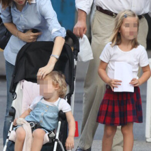 Sofia Copopla et ses adorables filles Romy, 2 ans, et Cosima, 5 ans et demi, à New York le 7 septembre 2012