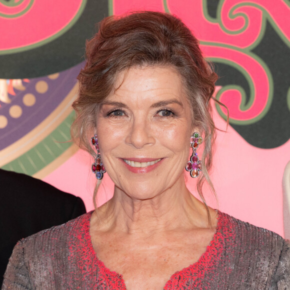 La princesse Caroline de Hanovre - Arrivée de la famille princière au Bal de la Rose 2023 sur le thème "Bollywood" à la salle des étoiles à Monaco le 25 mars 2023. © Olivier Huitel / Pool / Bestimage 