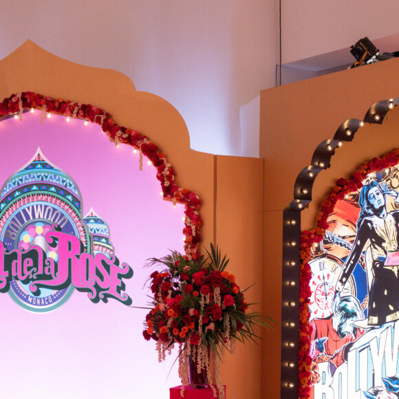 Illustrations de la décoration du Bal de la Rose 2023, imaginée par Christian Louboutin, sur le thème "Bollywood" à la Salle des Etoiles le 23 mars 2023. © Olivier Huitel / Pool / Bestimage 