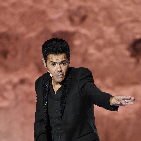 Exclusif - Jamel Debbouze lors de la soirée du grand gala du "Marrakech du Rire 2022" pour la 10ème édition au palais El Badiî à Marrakech, Maroc, le 18 juin 2022. © Rachid Bellak/Bestimage 