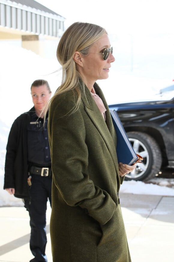 Gwyneth Paltrow est jugée devant le tribunal du troisième district de Park City (Utah), le 28 mars 2023, lors du troisième jour de son procès.