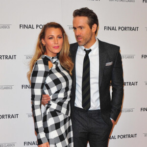 Blake Lively et son mari Ryan Reynolds à la première de 'Final Portrait' au musée Solomon R. Guggenheim à New York, le 22 mars 2018
