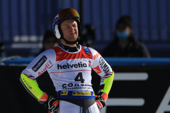 Alexis Pinturault après le Slalom géant lors des Championnats du monde de ski alpin FIS 2021 Cortina d'Ampezzo, Italie, le 18 février 2021. © LPS/Zuma Press/Bestimage