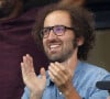 Mais ce mercredi 5 avril, Thomas Bangalter, l'un des deux musiciens, est apparu à visage découvert sur les ondes de "France Inter".
Thomas Bangalter (groupe Daft Punk) dans les tribunes lors de la Ligue des nations opposant la France aux Pays-Bas, au Stade de France, à Saint-Denis, Seine Saint-Denis, France, le 9 septembre 2018. La France a gagné 2-1. © Cyril Moreau/Bestimage 