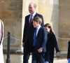 La cadette, 7 ans, a hérité de la beauté extraordinaire de sa maman.
Le prince William, le prince George de Galles, la princesse Charlotte de Galles - La famille royale arrive à la chapelle Saint-Georges pour la messe de Pâques au château de Windsor, le 9 avril 2023.