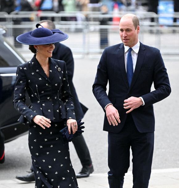Le prince William et Kate Middleton, princesse de Galles - Service annuel du jour du Commonwealth à l'abbaye de Westminster à Londres, le 13 mars 2023.